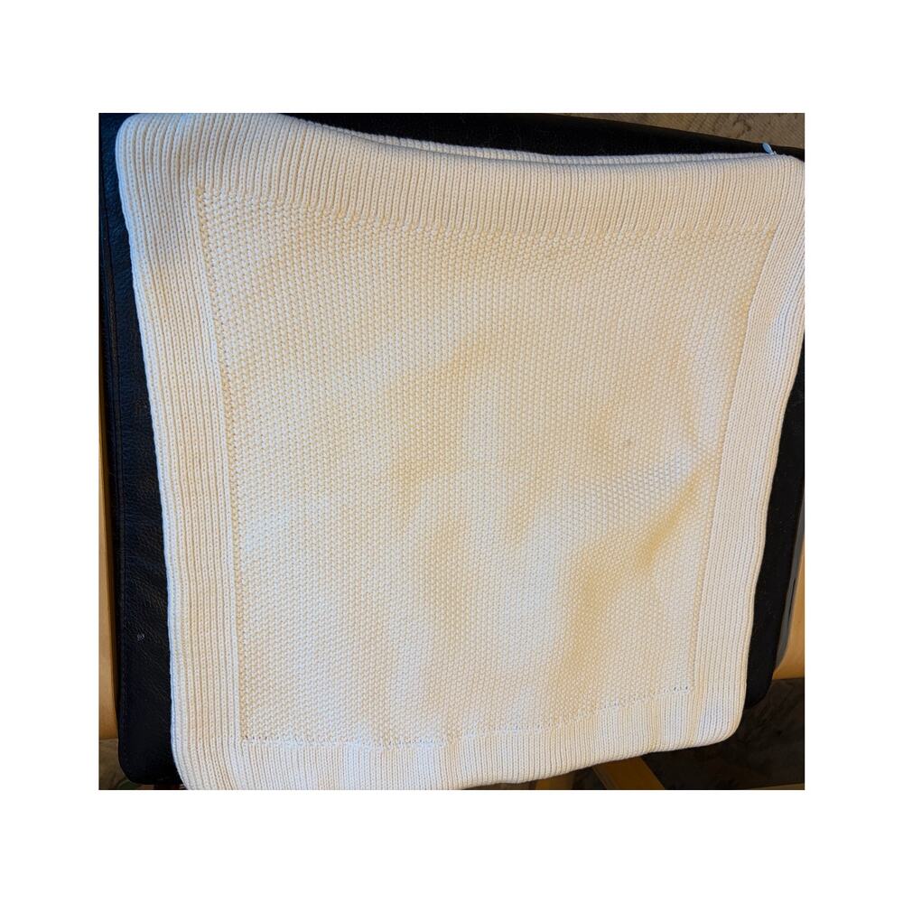 Ralph Lauren Throw Pillow Cover rn 41381 3597, Knit Cream, Approx 18"x18"